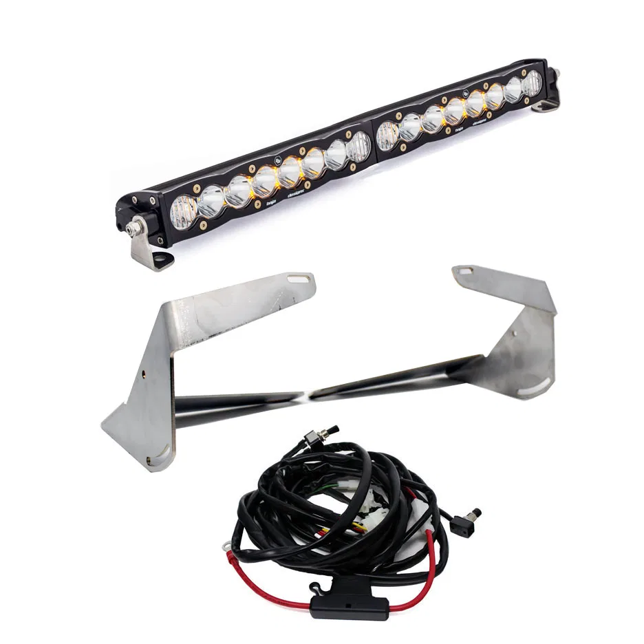 448030 – BAJA DESIGN Light Bar, LED 20 Inch Length 24 Clear CREE Bulb 180 Watt/ 8.12 Amp Draw 19050 Lumens Clear Hard...